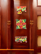 Shubh Labh, Swastik Sticker with Stone Work