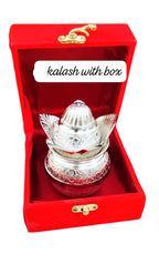 German Silver Mangal Kalash for Puja Or Housewarming Gift In Potli Bag