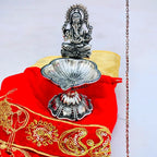 Antique German Silver Ganesh Diya