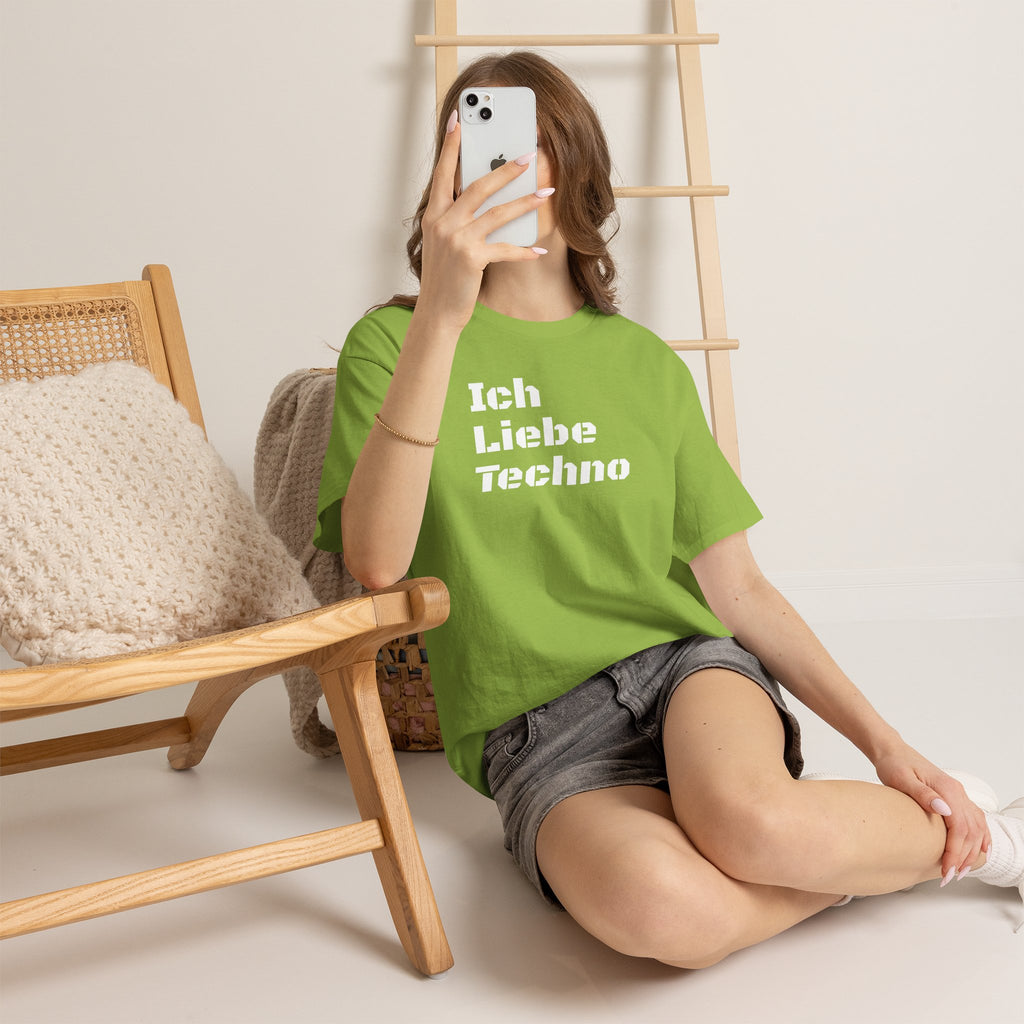 Ich Liebe Techno (I love techno) German Unisex Tee