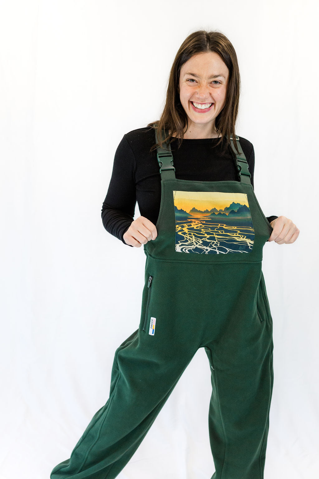 Braided River Fleece Overalls
