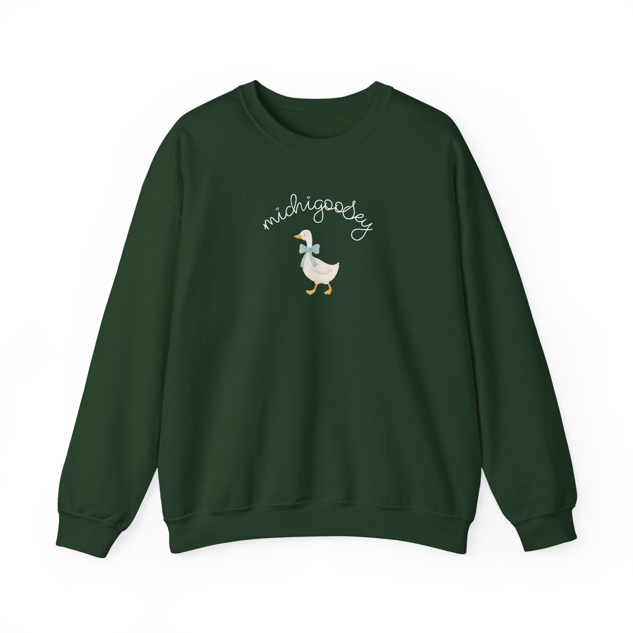 Michigoosey Goose Sweatshirt, Silly Goose Crewneck, Gander sweater, Michigan Wildlife Shirt, Novelty Animal Sweater