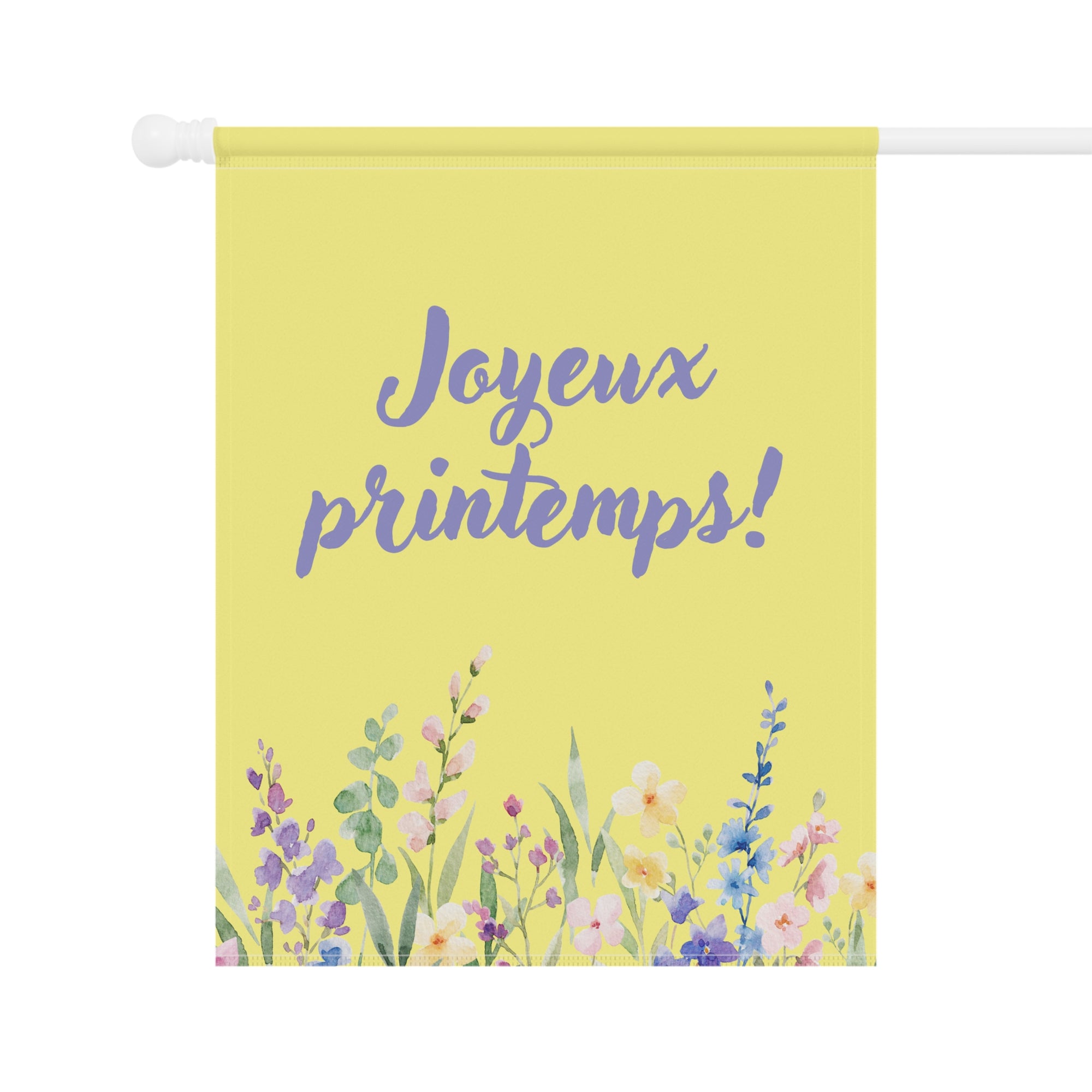 Joyeux Printemps Spring Floral Garden Banner Decor