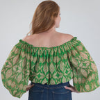 Off-the-Shoulder Concentric Design Top