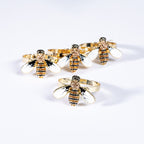 Elegant Bee Napkin Ring - Set of 4