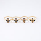 Elegant Bee Napkin Ring - Set of 4