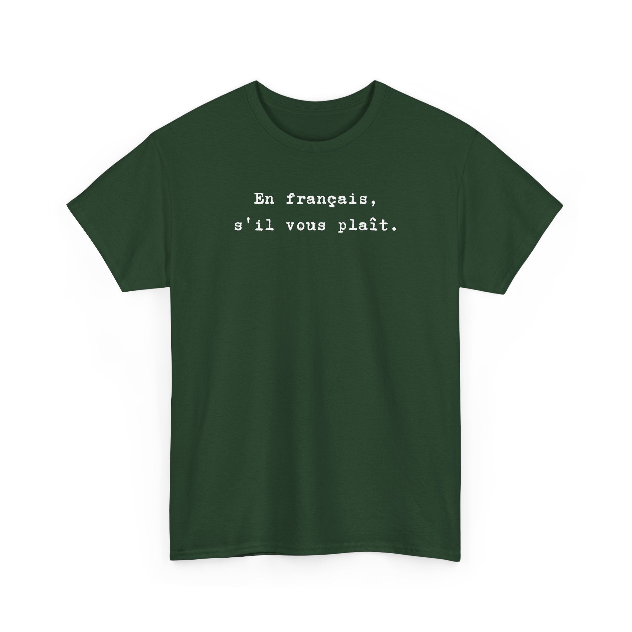 En français s'il vous plaît t-shirt, top for French teacher or French student, Francophone