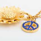 Peace For Ukraine Gold Plated Necklace