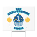 Bon Anniversaire Customized Birthday Yard Sign by Printify