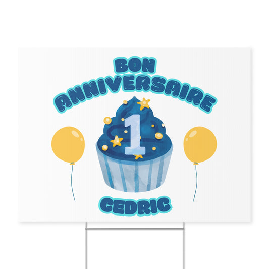 Panneau d'anniversaire personnalisé Bon Anniversaire
