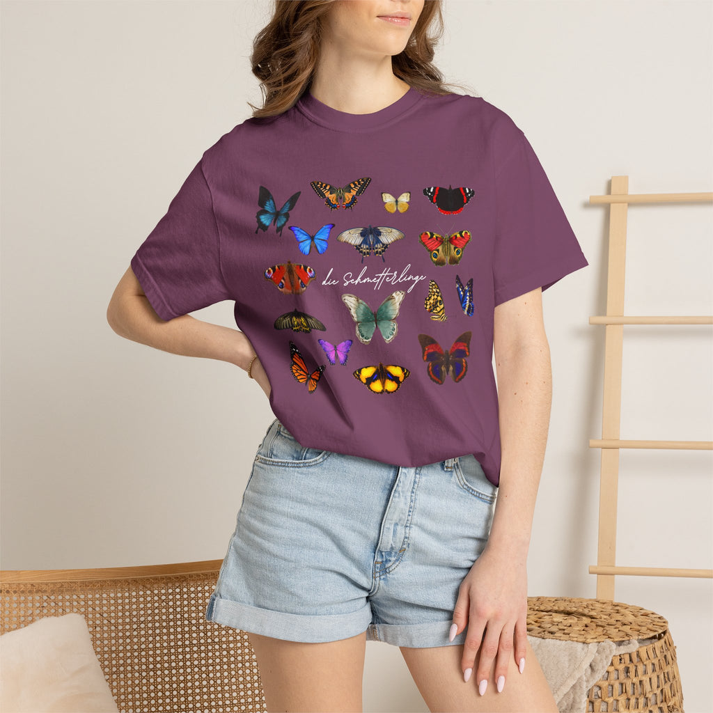 German 'die Schmetterlinge' Butterflies T-Shirt, Comfort Colors, gift for German speaker