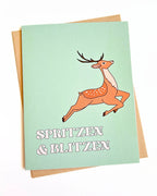 Spritzen Funny Holiday Card Sprits Christmas Card by Five Dot Post