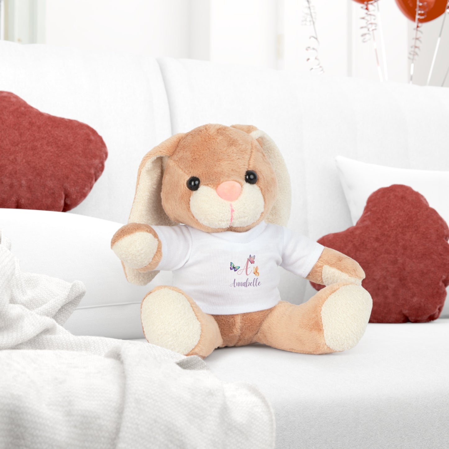 Personalized stuffed animal- Butterfly with initial