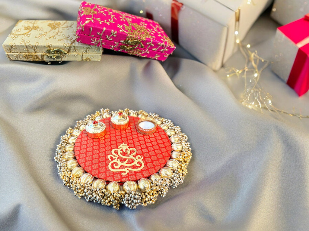 Pooja Thali with Ganesha & Gota