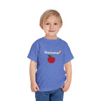 Manzana Apple and Pencil Toddler Tee Shirt by Printify