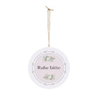 Ruhe bitte German hanging wooden wall sign by Printify