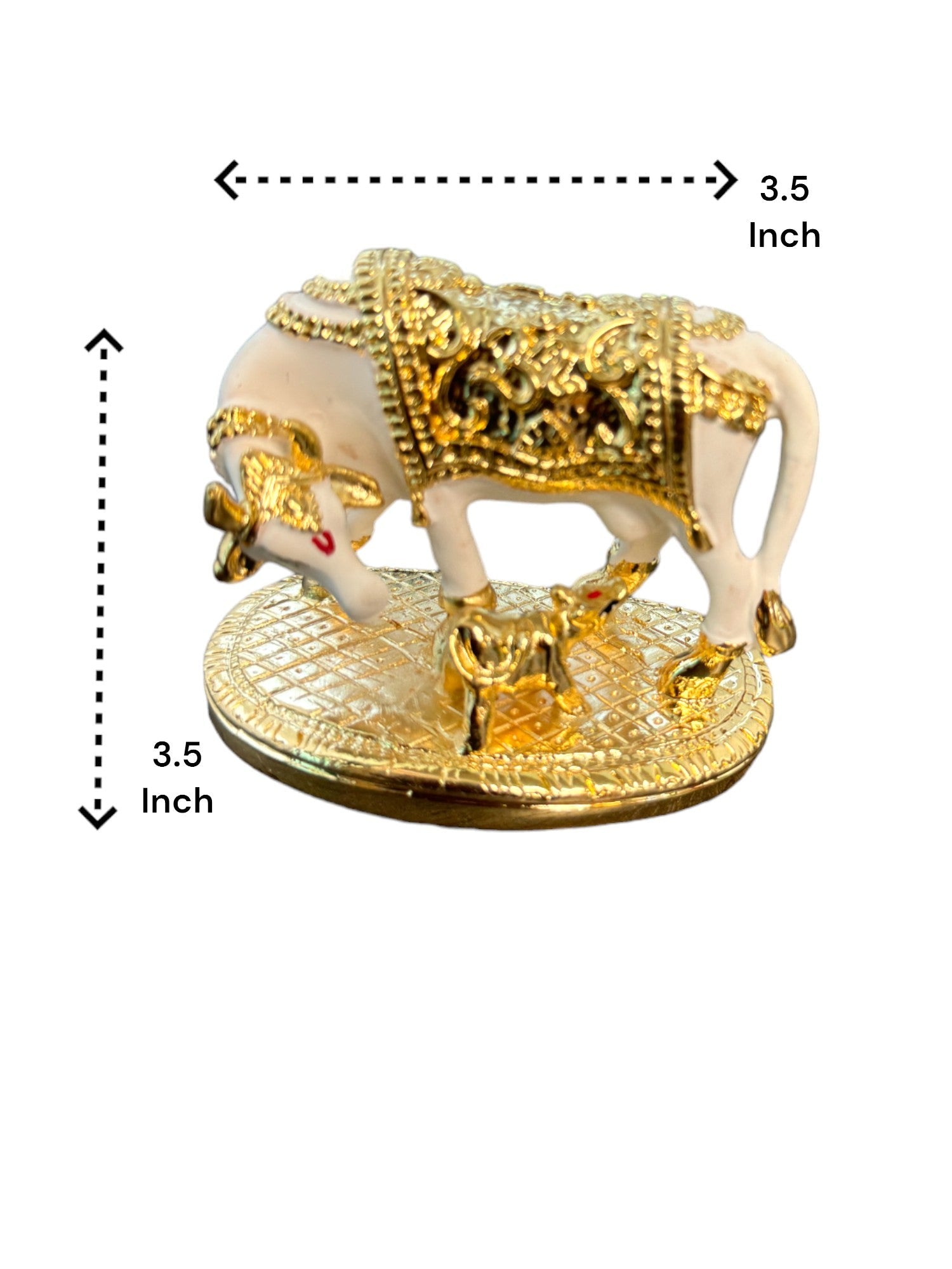 Kamdhenu Idol Figurine for Car Dashboard or Work Desk