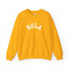 HOLA embroidered collegiate font Crewneck Sweatshirt - Gift for Spanish speakers