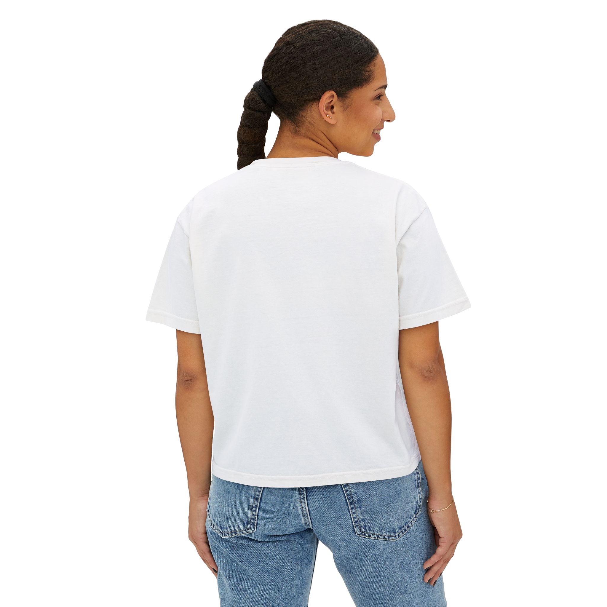 Auf Deutsch bitte Boxy Tee, German Phrase Shirt, Cropped White Tee