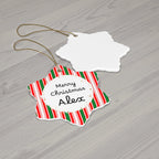 Personalized name "Merry Christmas" Ornament by Printify