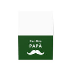 Per Mio Papà Italian Greeting Card for birthday or Father's Day, Card with Moustache, blank inside with envelope