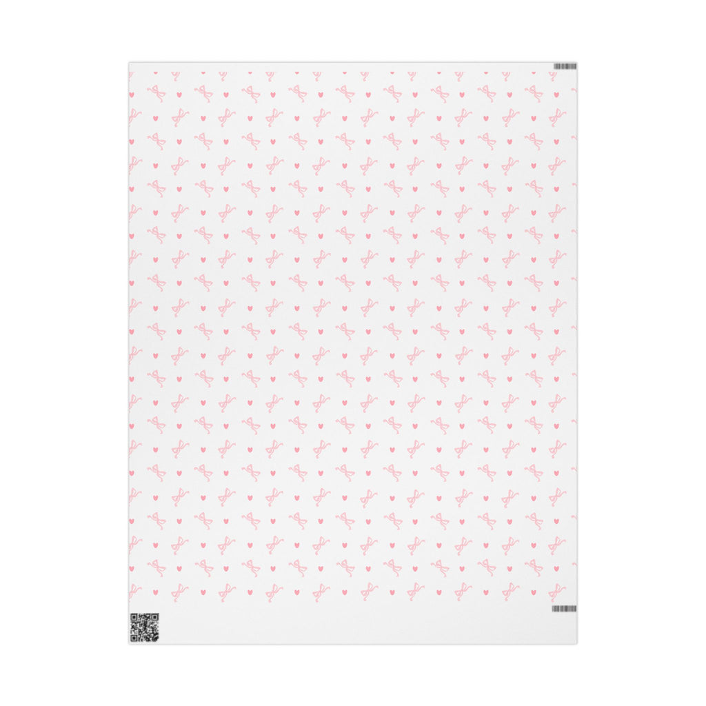 Coquette bows and hearts Wrapping Paper