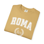 Roma College-Style T-Shirt — Vintage Italian Travel Tee with Colosseum graphic