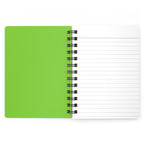 “はい、お願いします!” (yes, please!) colorful soft serve lined Spiral Notebook, Kawaii Rainbow Ice Cream with Japanese Text