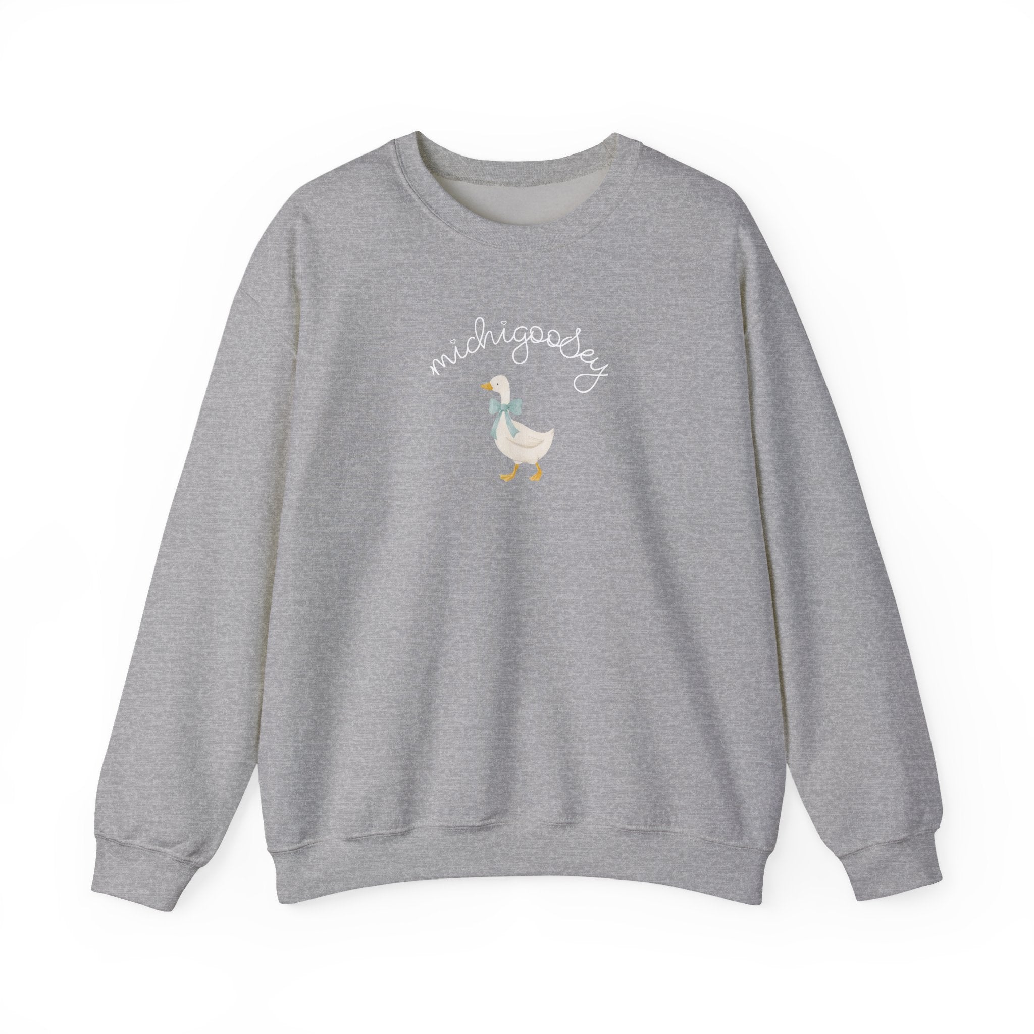 Michigoosey Goose Sweatshirt, Silly Goose Crewneck, Gander sweater, Michigan Wildlife Shirt, Novelty Animal Sweater