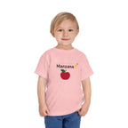 Manzana Apple and Pencil Toddler Tee Shirt by Printify