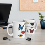 German Schmetterlinge vintage Butterfly Species Ceramic Mug — Vintage style Illustration (11oz & 15oz)