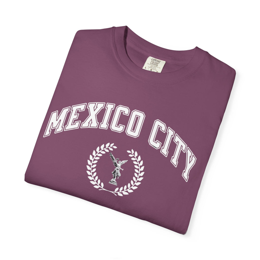 Mexico City Vintage Tee — Laurel Crest with Monumento a la Independencia Graphic T-Shirt