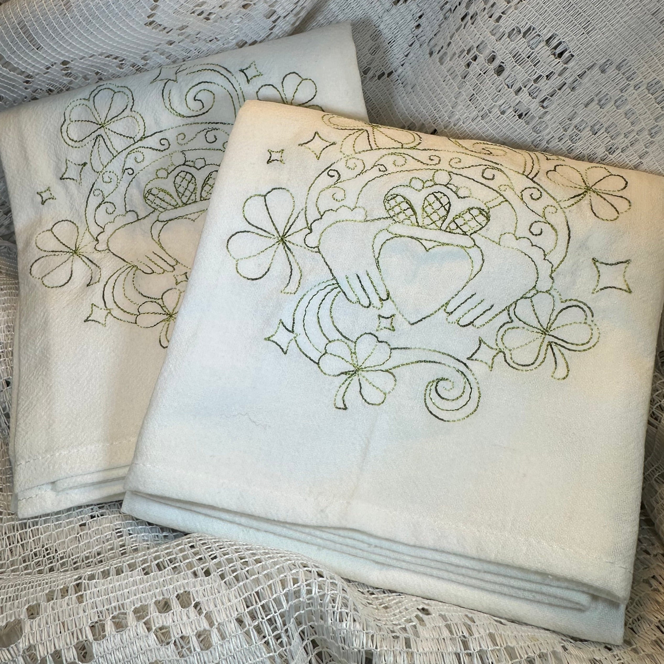 Handmade Irish Tea Towels - Set of Two