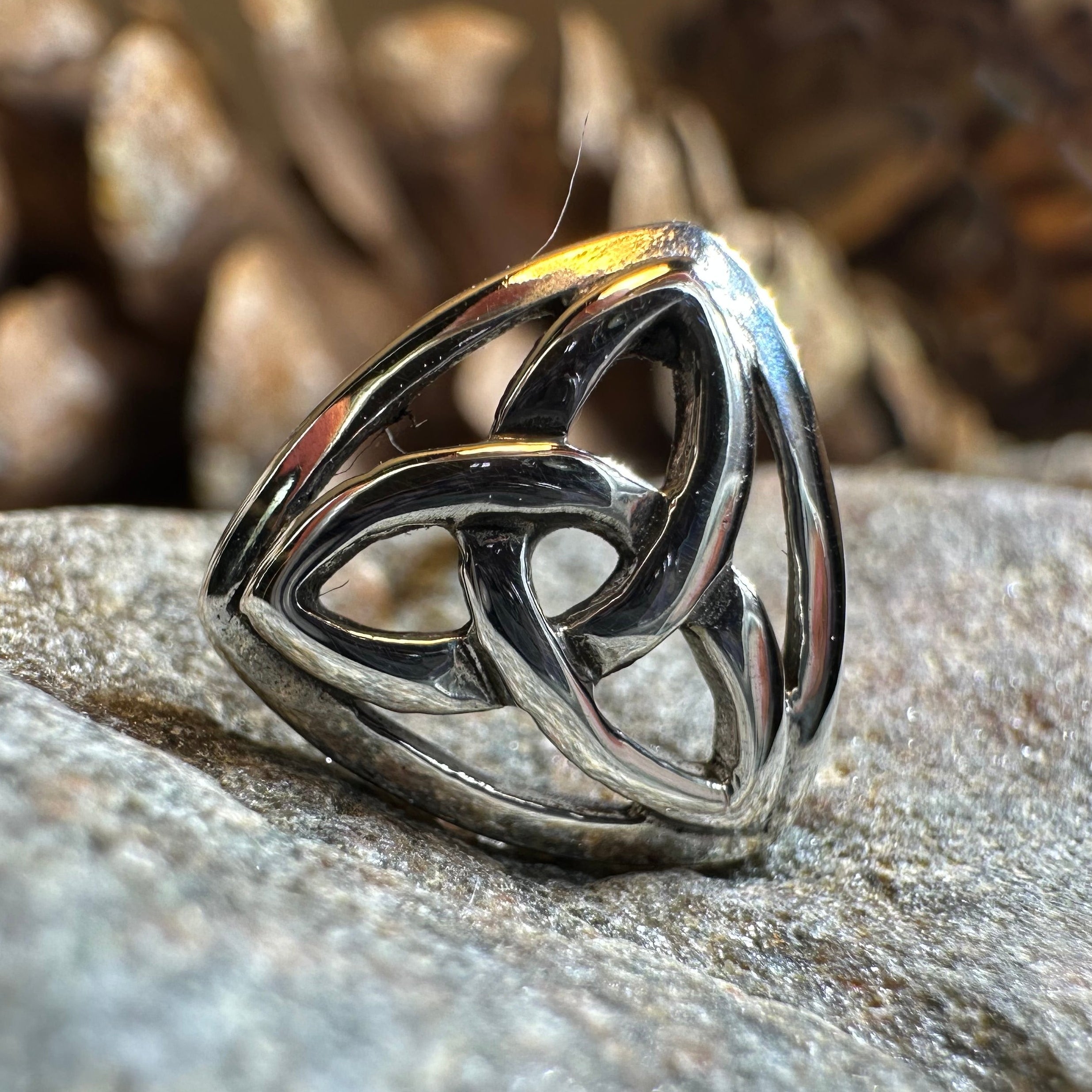 Celtic Trinity Knot Lapel Pin in Sterling Silver