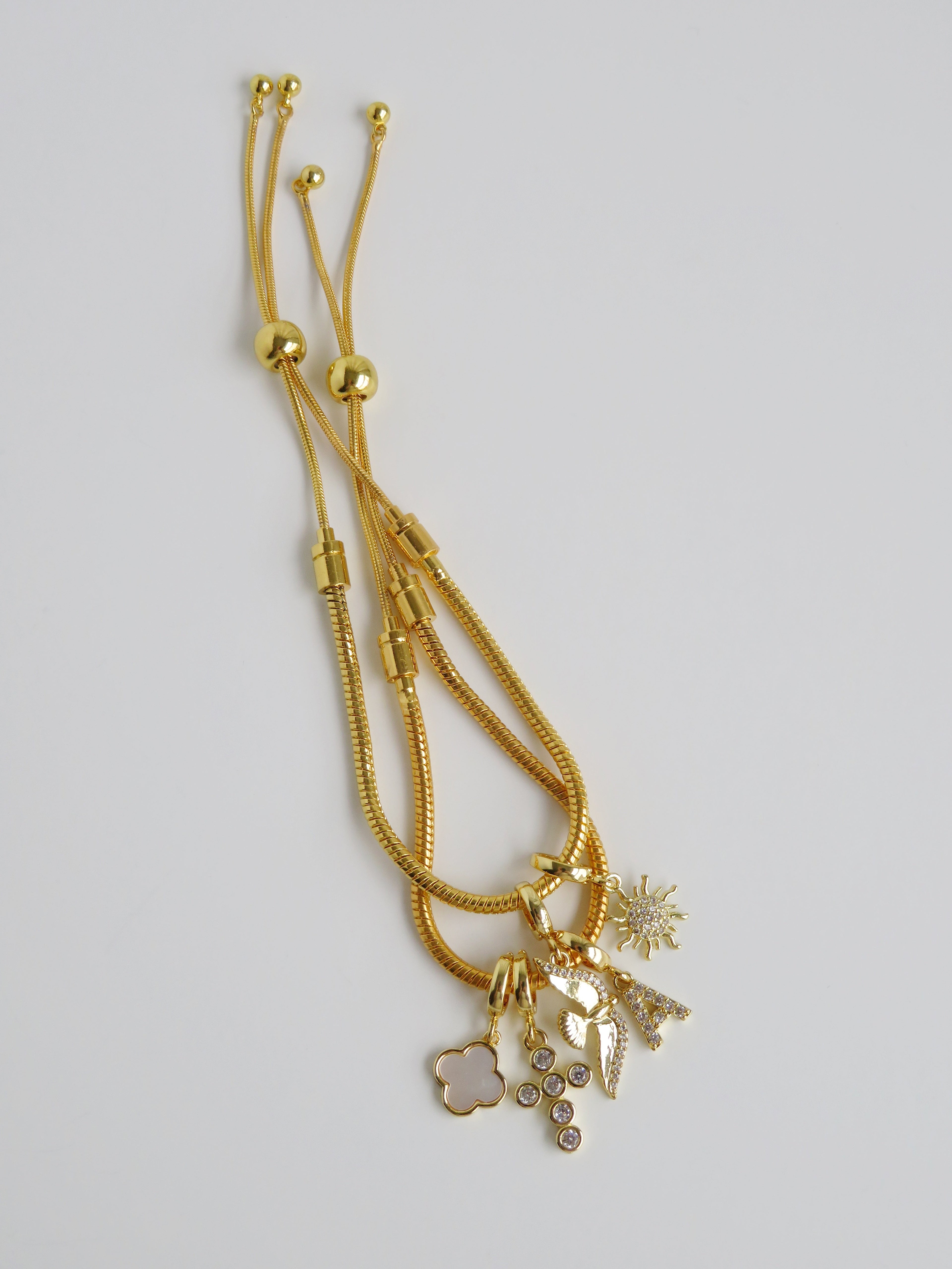 Adjustable Charm Bar Bracelet