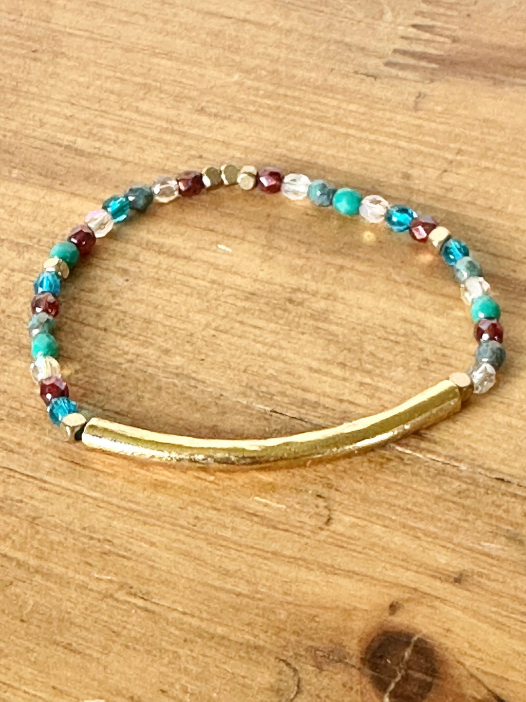 Boho Tube Beaded Bracelet by AdoreJules Designs