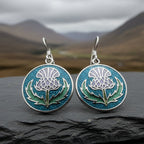 Highland Glen Scottish Thistle Earrings - Scotland Jewelry
