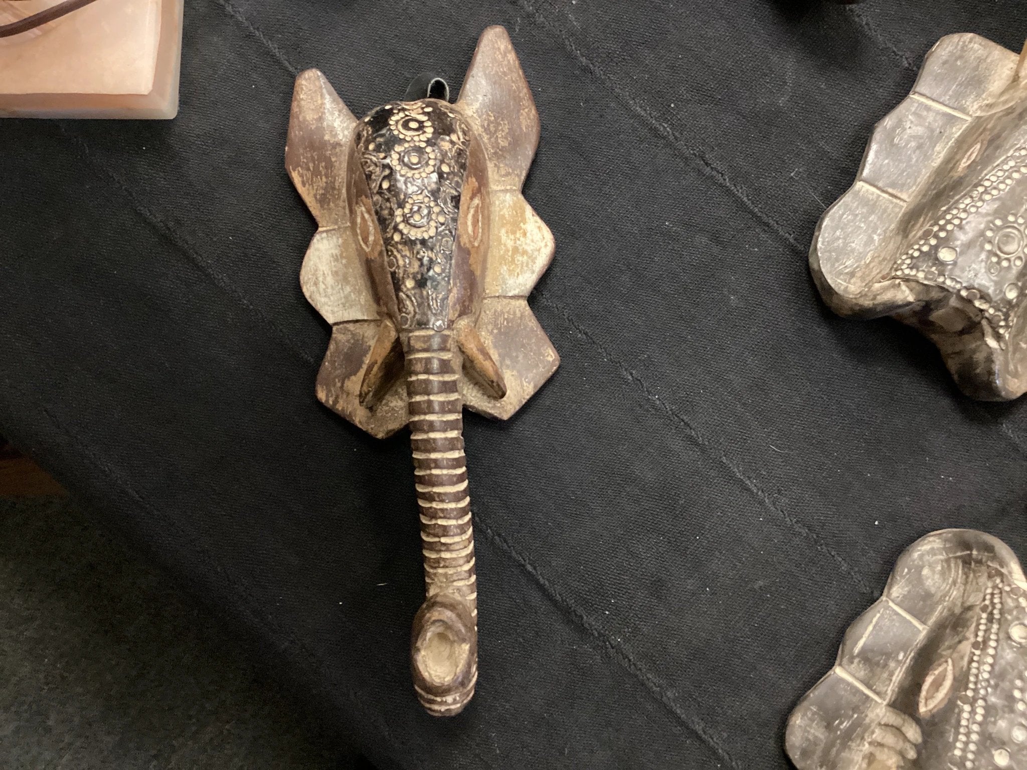 Hand Carved African Elephant Mask, Made in Ghana by World Peaces