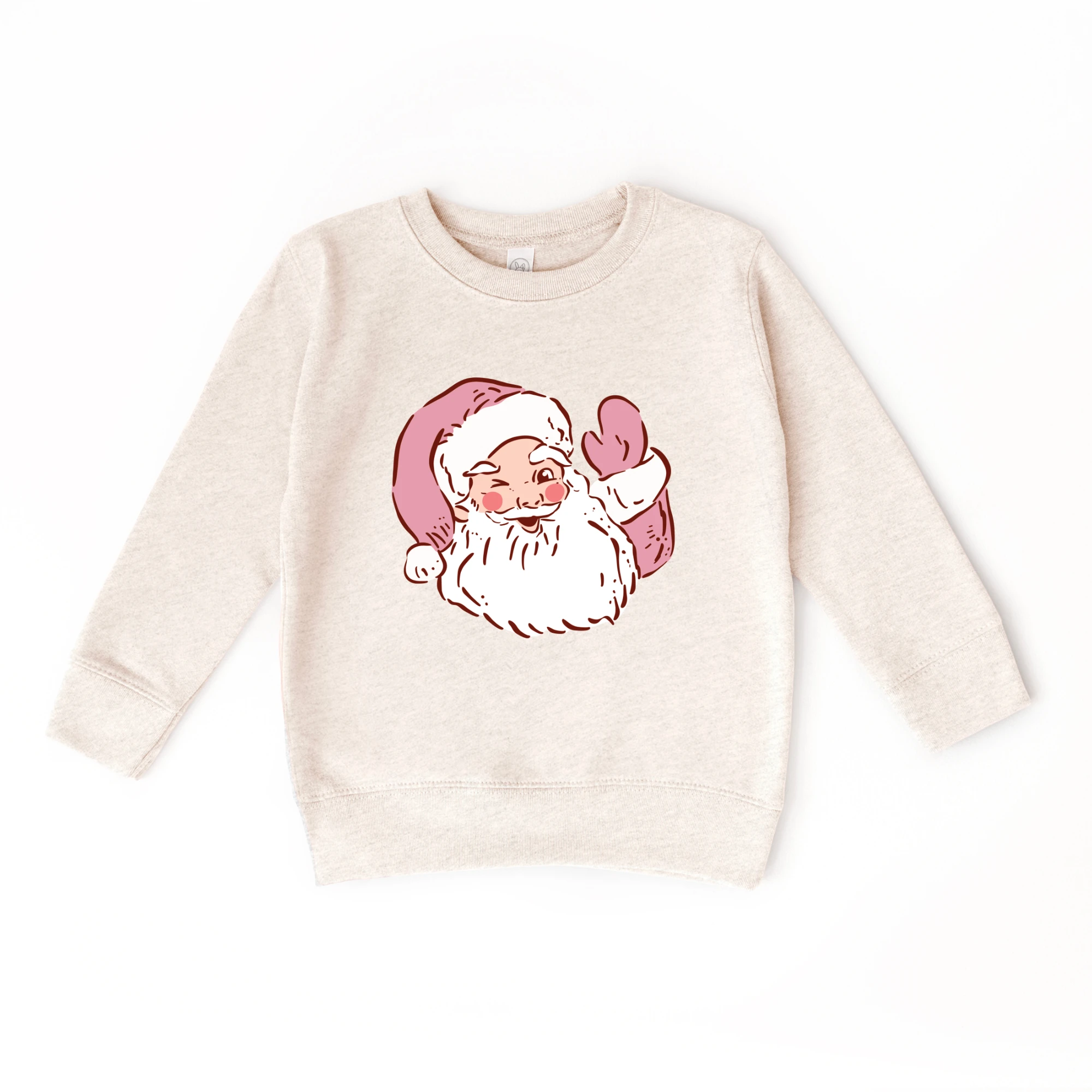 Santa Claus Wink toddler and youth Sweatshirt, Christmas collection by Benny and Ray Apparel