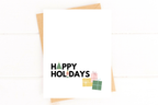 Happy Holidays Modern Season's Greetings Card by Five Dot Post