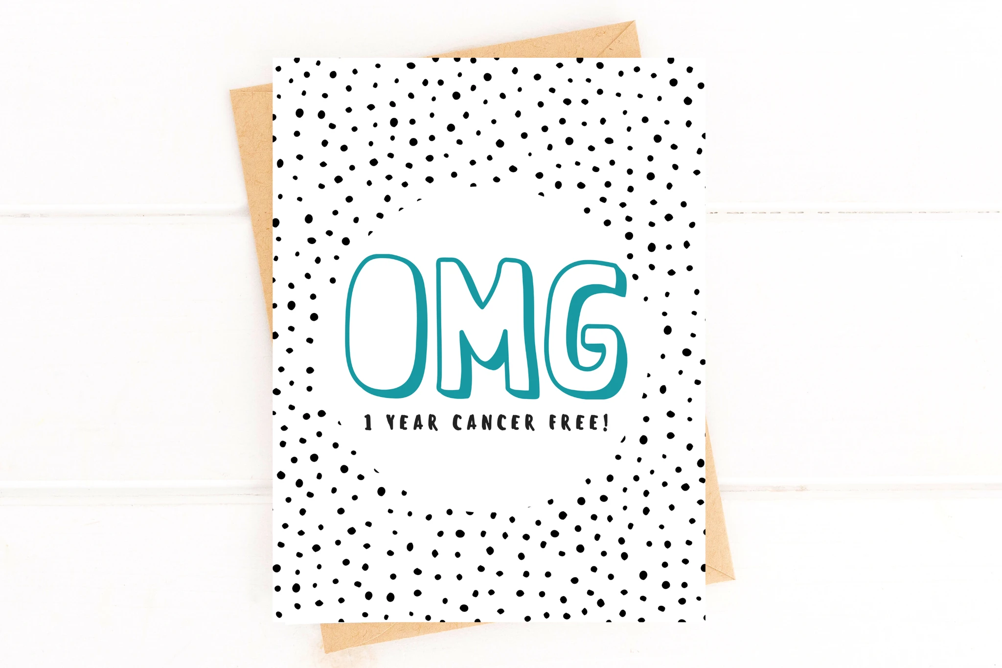 1 Year Cancer Survivor Card by Five Dot Post