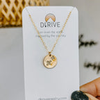 Hand Stamped Medium Coin Necklace by Derive Jewelry