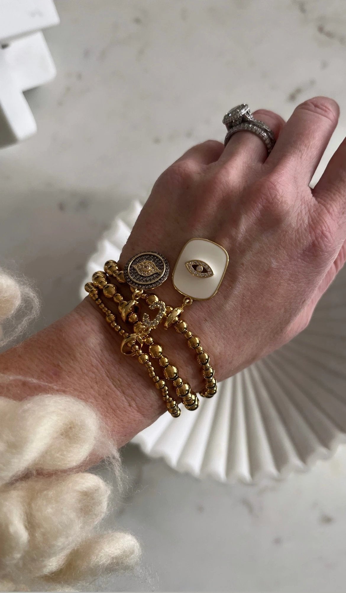 Classic Multi Mixed Beaded Waterproof Non-Tarnish Bracelets by Curated By Suarez