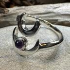 Double Crescent Moon Ring in Sterling Silver
