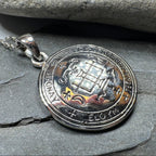 Petite Archangel Gabriel Sigil Pendant in Sterling Silver