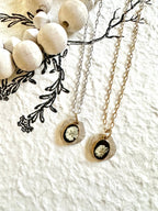 Floral Organic Disc Necklace by AdoreJules Designs