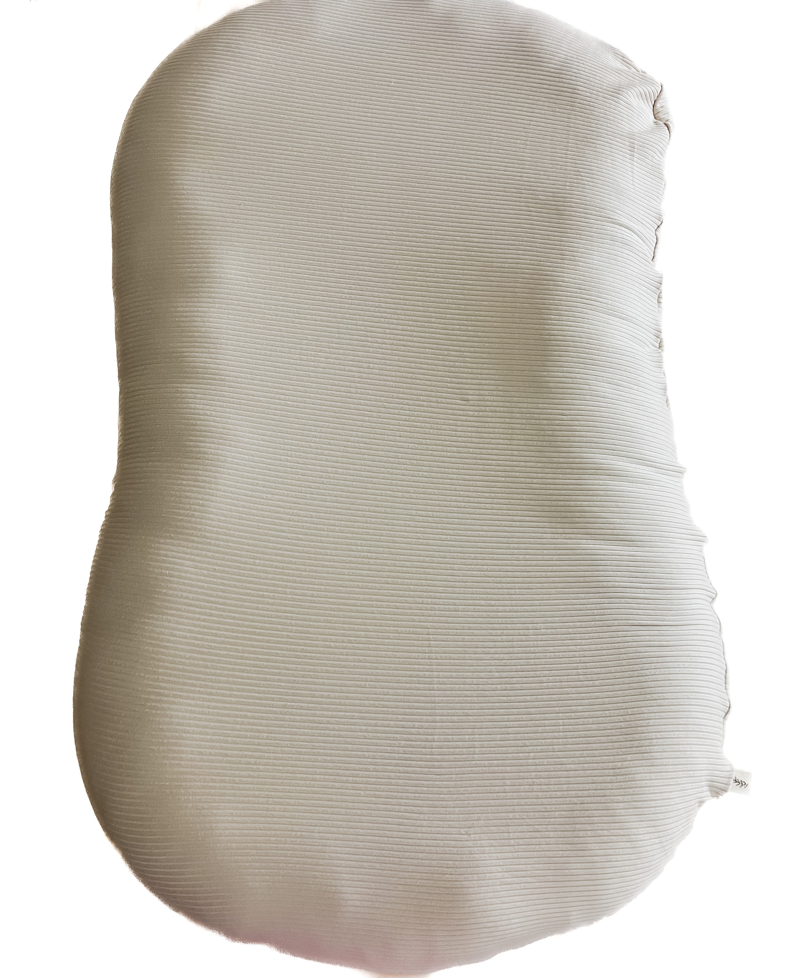 Oat Ribbed Baby Lounger Cover