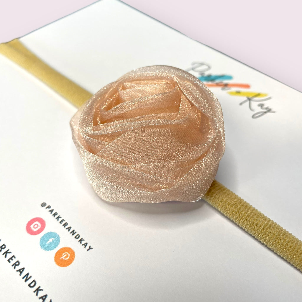Chiffon Rose Baby Headband