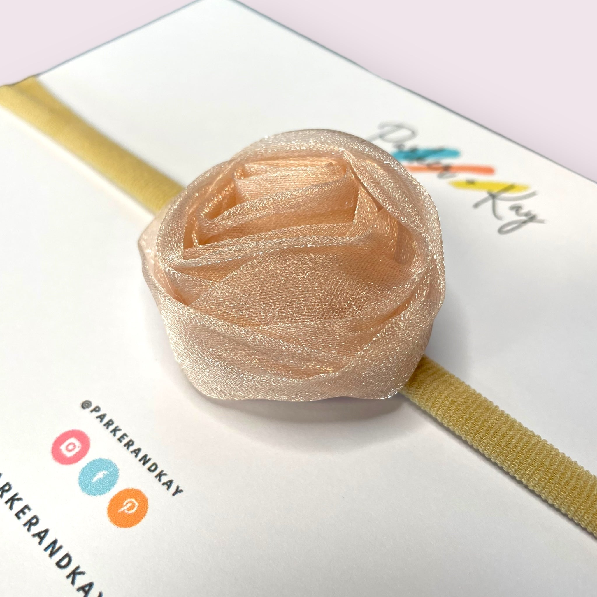 Chiffon Rose Baby Headband