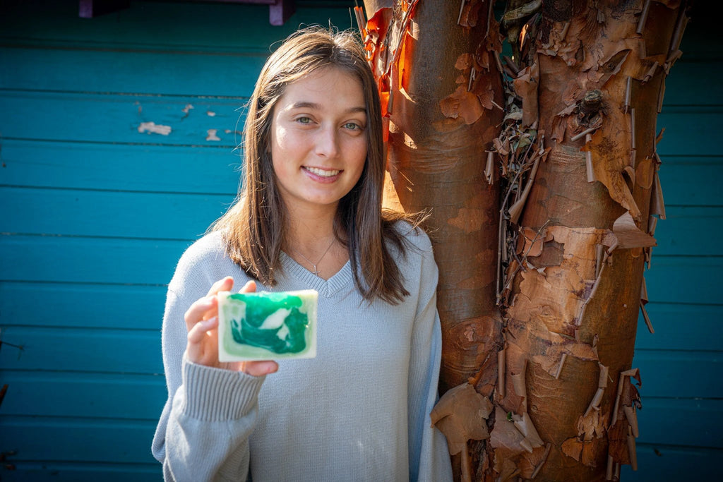 ROSEMARY MINT GOAT'S MILK SOAP SLICE 5 oz. by Essential Journeys